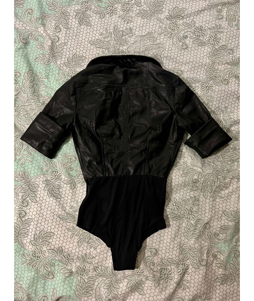 ELISABETTA FRANCHI Черная полиэстеровая блузы, фото 2