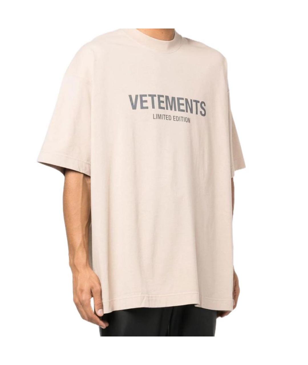 VETEMENTS Бежевая футболка, фото 3