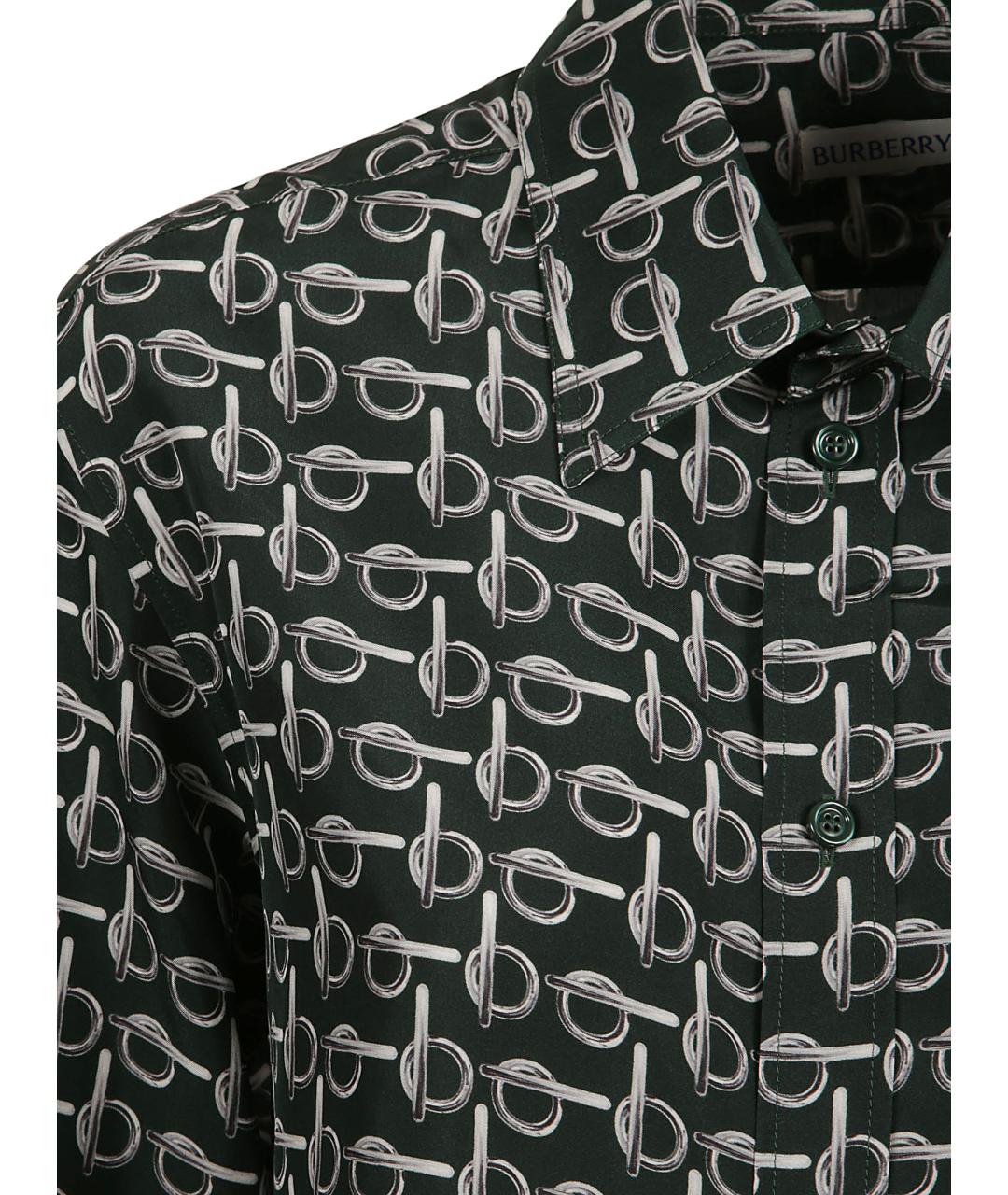 BURBERRY Серебряная шелковая рубашка, фото 3