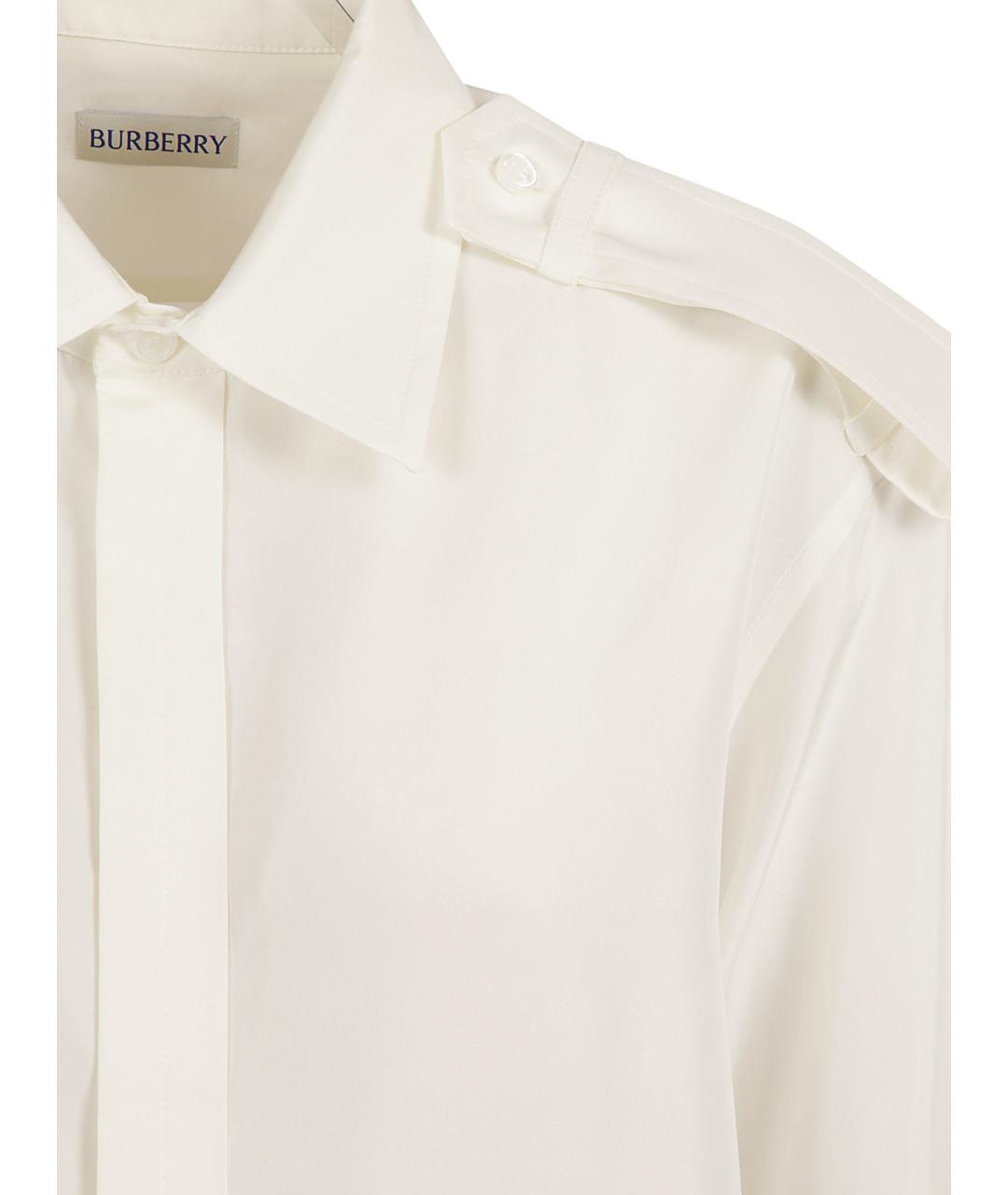 BURBERRY Белая шелковая рубашка, фото 3