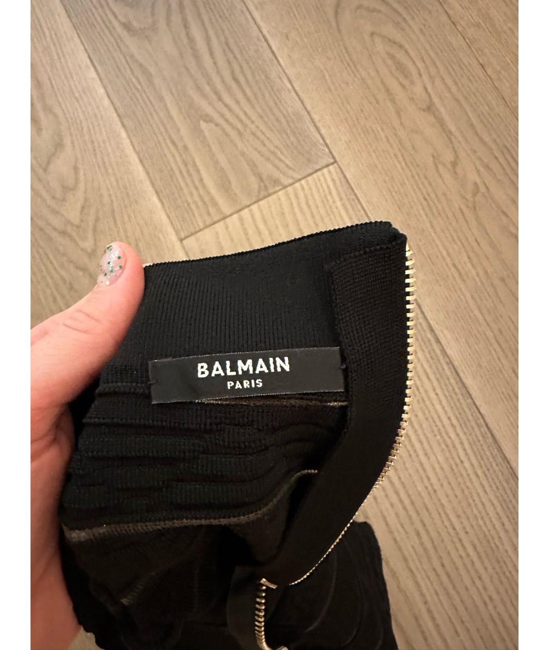 BALMAIN Черная юбка мини, фото 6