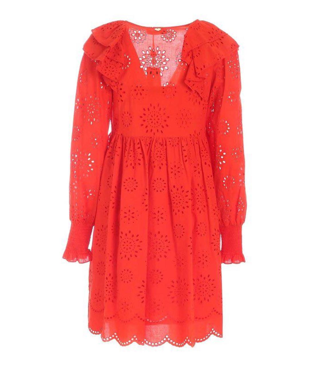 TWIN-SET Красное повседневное платье, фото 2