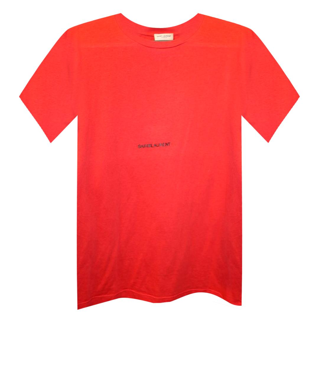 SAINT LAURENT Красная хлопковая футболка, фото 1