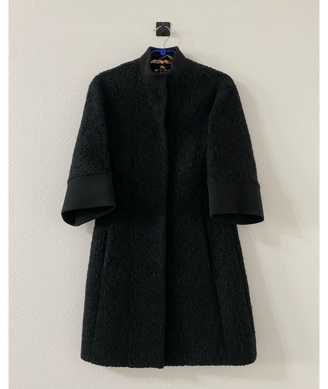 ETRO Черное шерстяное пальто, фото 6