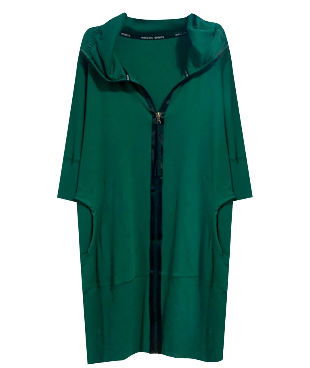 MARC CAIN Зеленые хлопко-эластановое повседневное платье, фото 1