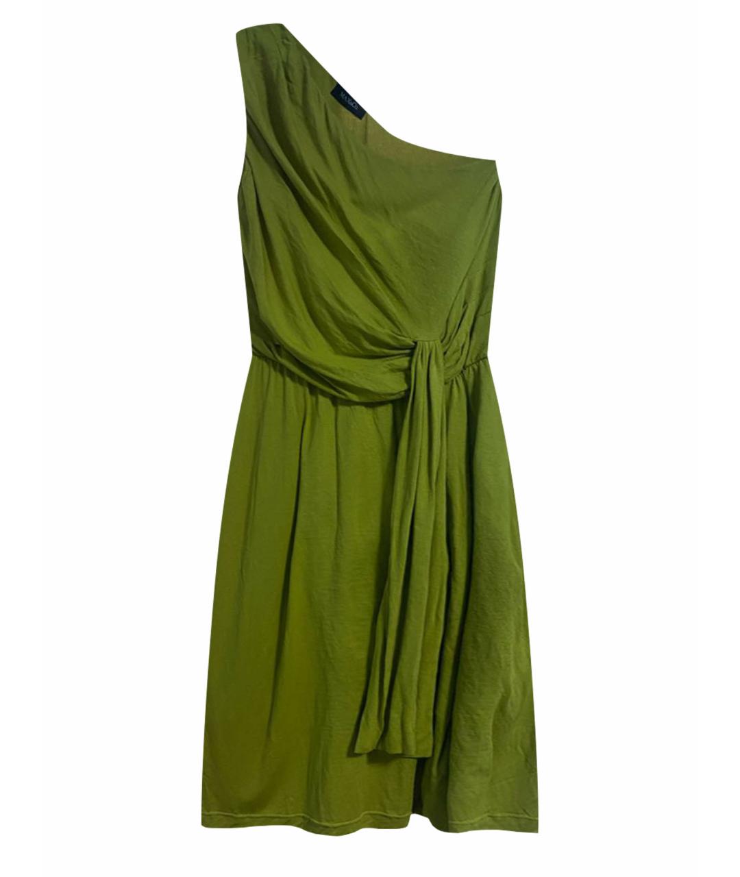 MAX&CO Зеленые хлопко-эластановое коктейльное платье, фото 1