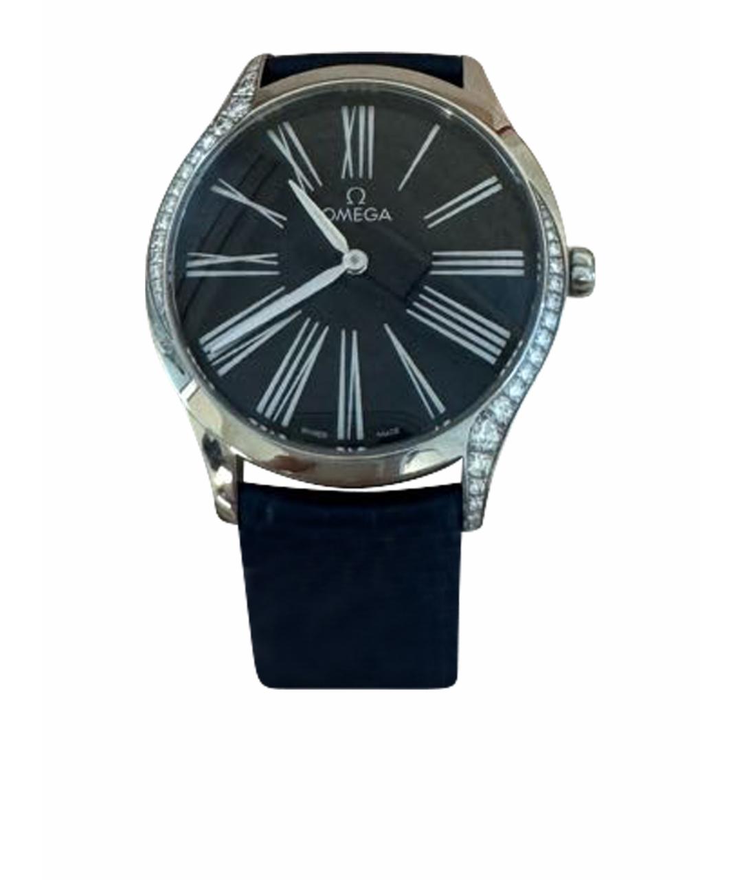 OMEGA Темно-синие платиновые часы, фото 1