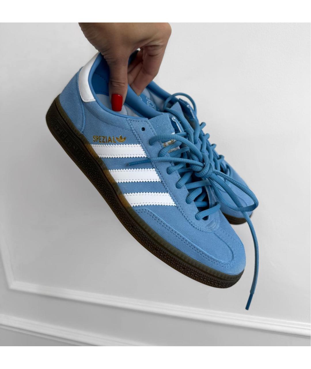 ADIDAS Голубые замшевые кроссовки, фото 6