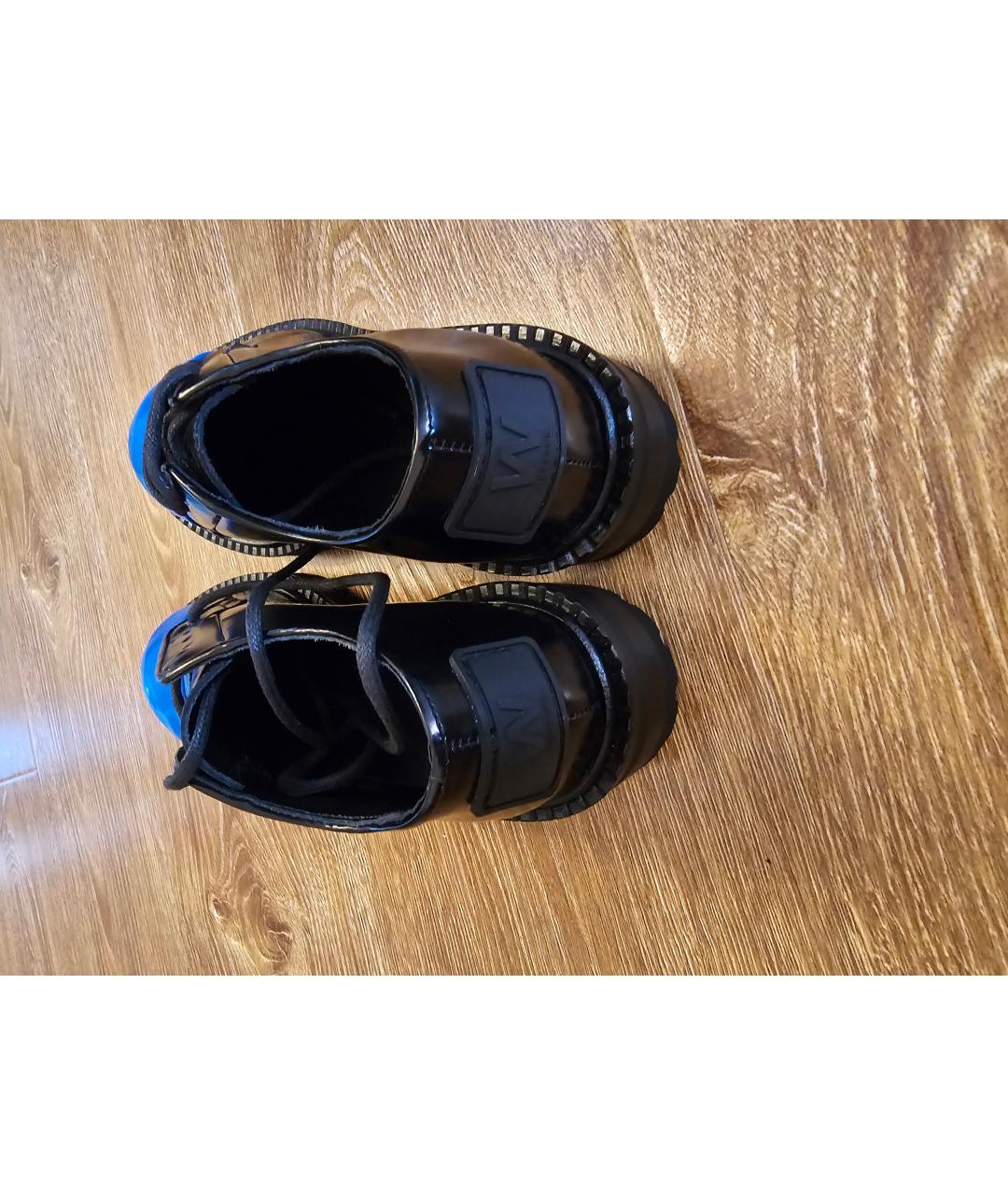 WEEKEND MAX MARA Черные кожаные ботинки, фото 4