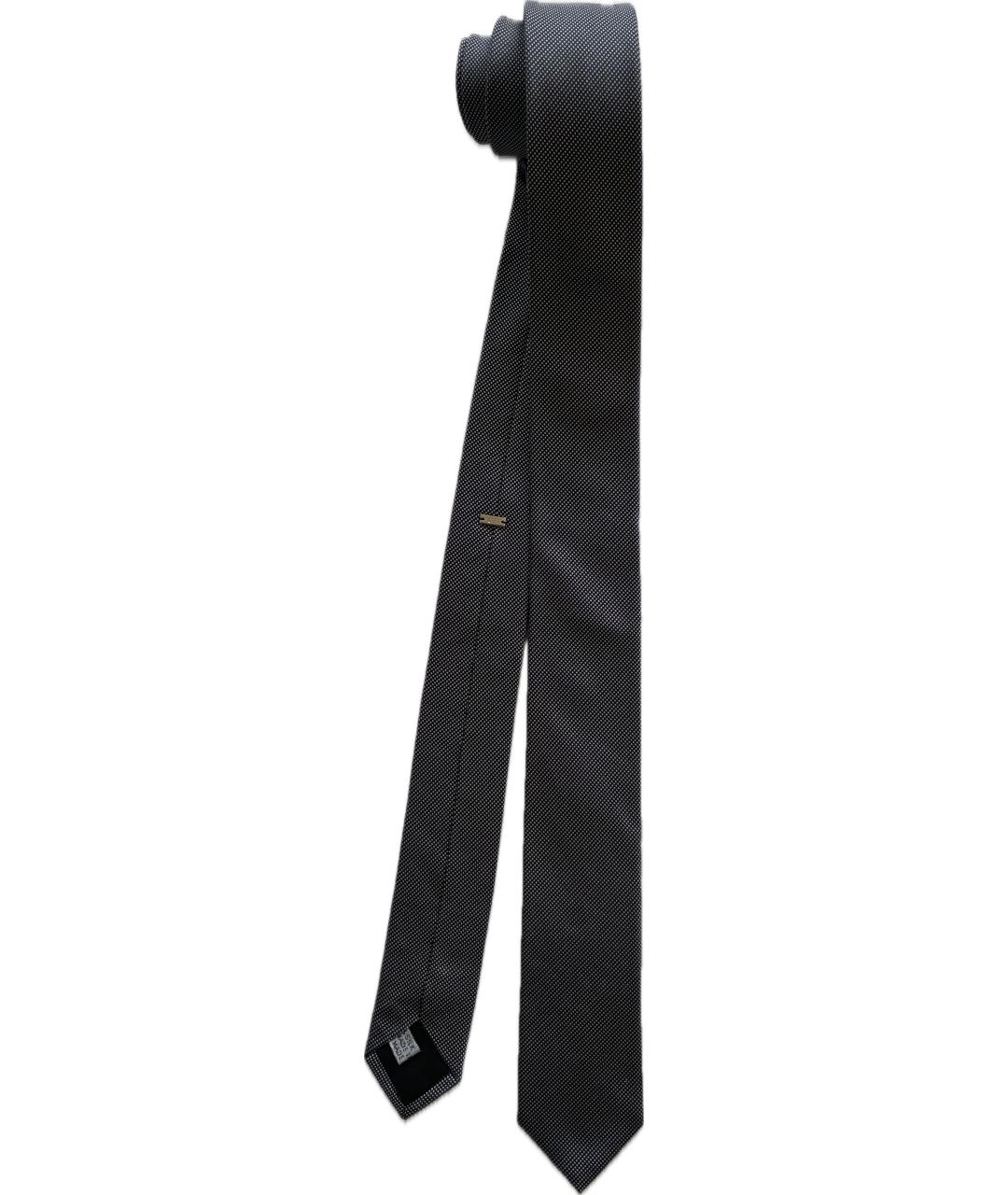 CHRISTIAN DIOR PRE-OWNED Серый шелковый галстук, фото 1