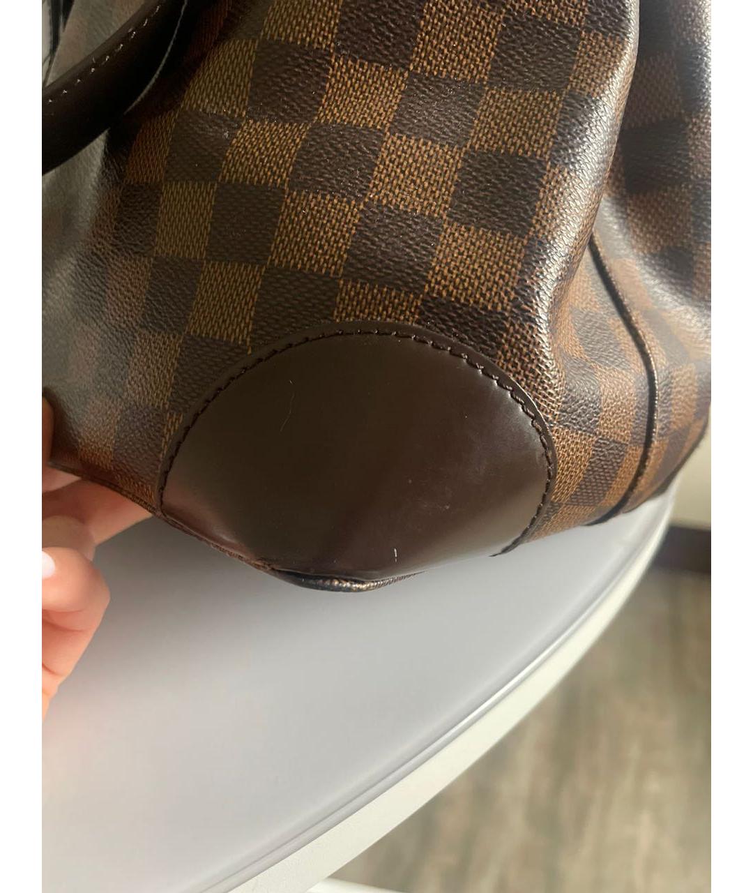 LOUIS VUITTON PRE-OWNED Коричневая сумка с короткими ручками, фото 5