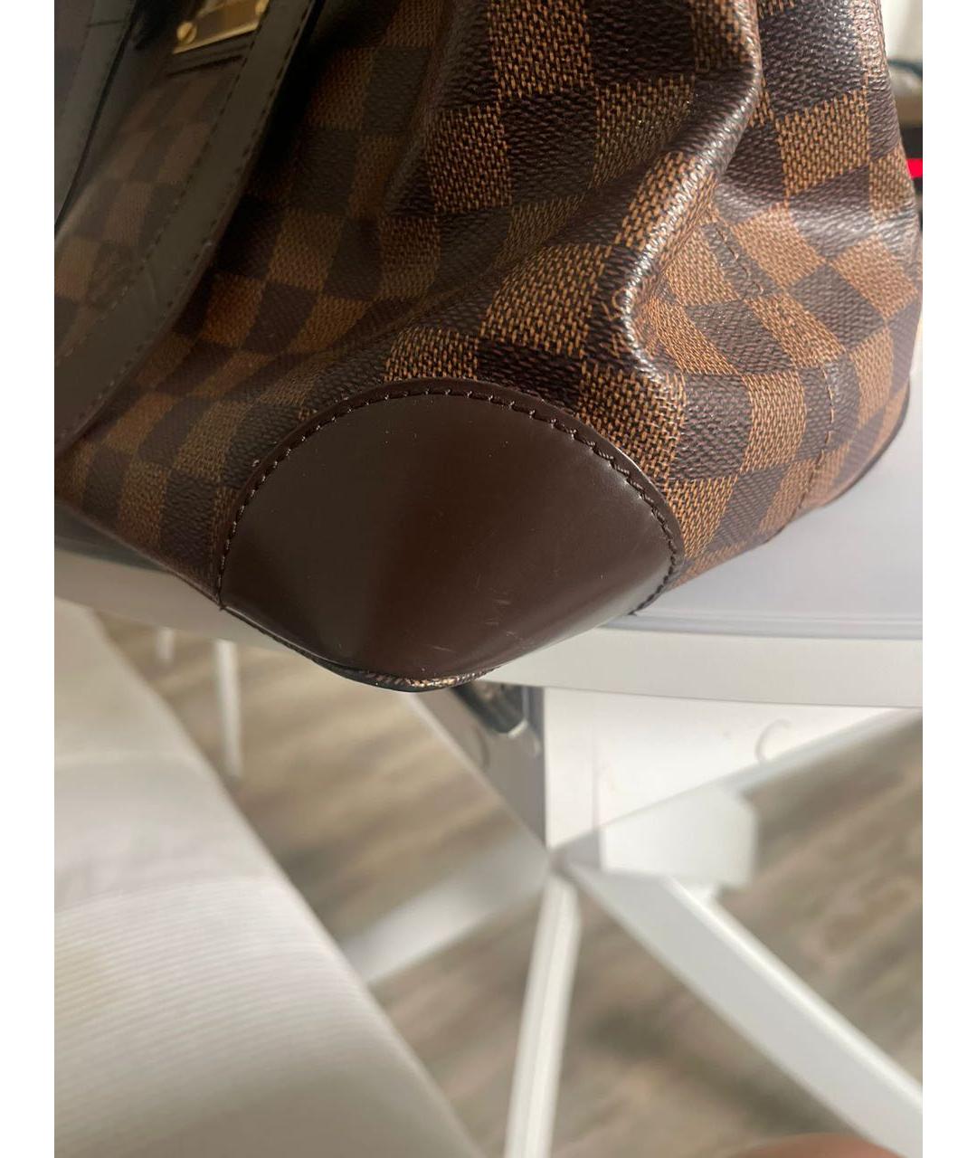 LOUIS VUITTON PRE-OWNED Коричневая сумка с короткими ручками, фото 7