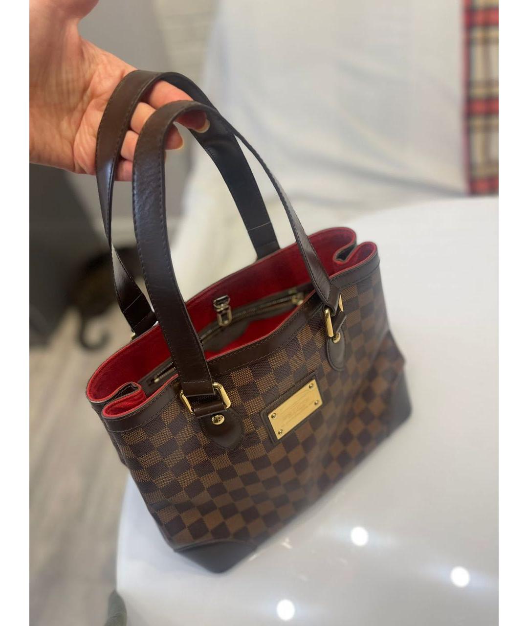 LOUIS VUITTON PRE-OWNED Коричневая сумка с короткими ручками, фото 2