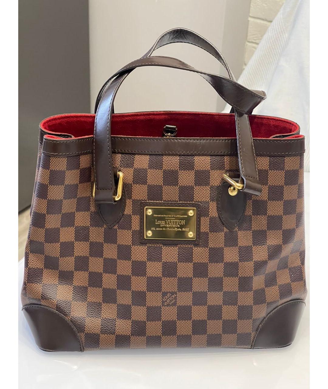 LOUIS VUITTON PRE-OWNED Коричневая сумка с короткими ручками, фото 9