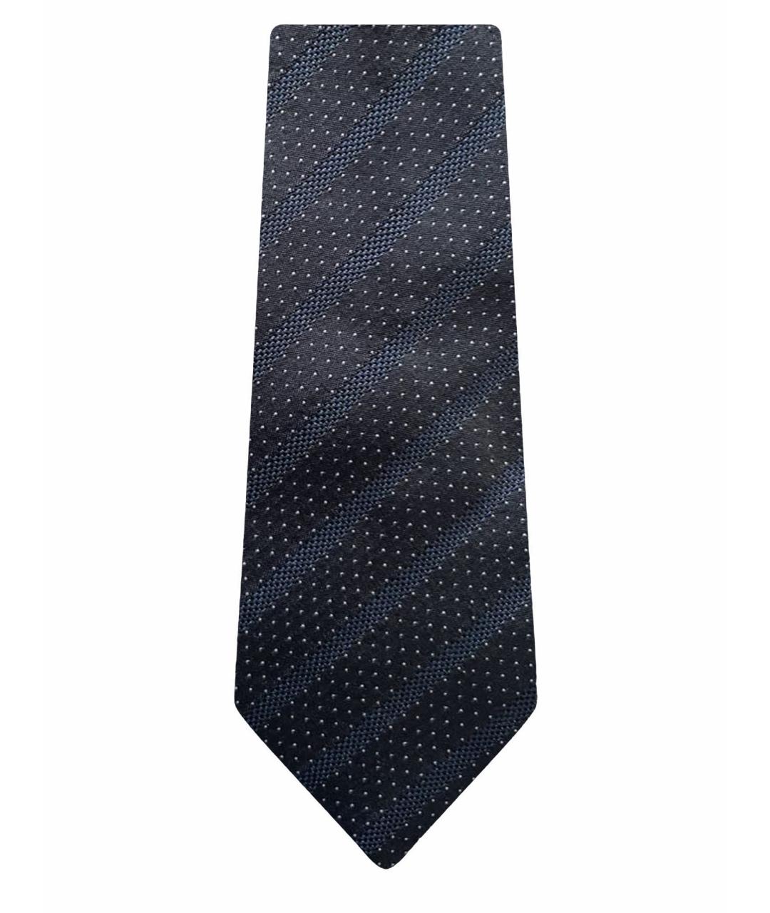 BURBERRY Антрацитовый шелковый галстук, фото 1