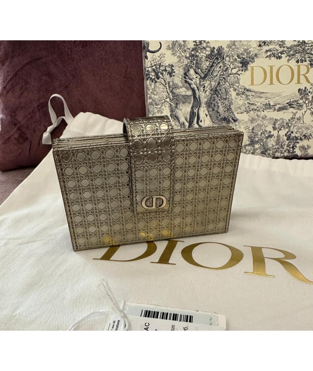 CHRISTIAN DIOR PRE-OWNED Золотой кожаный кардхолдер, фото 9