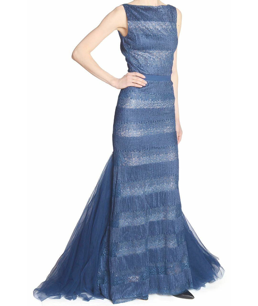 TONY WARD Синее вечернее платье, фото 2