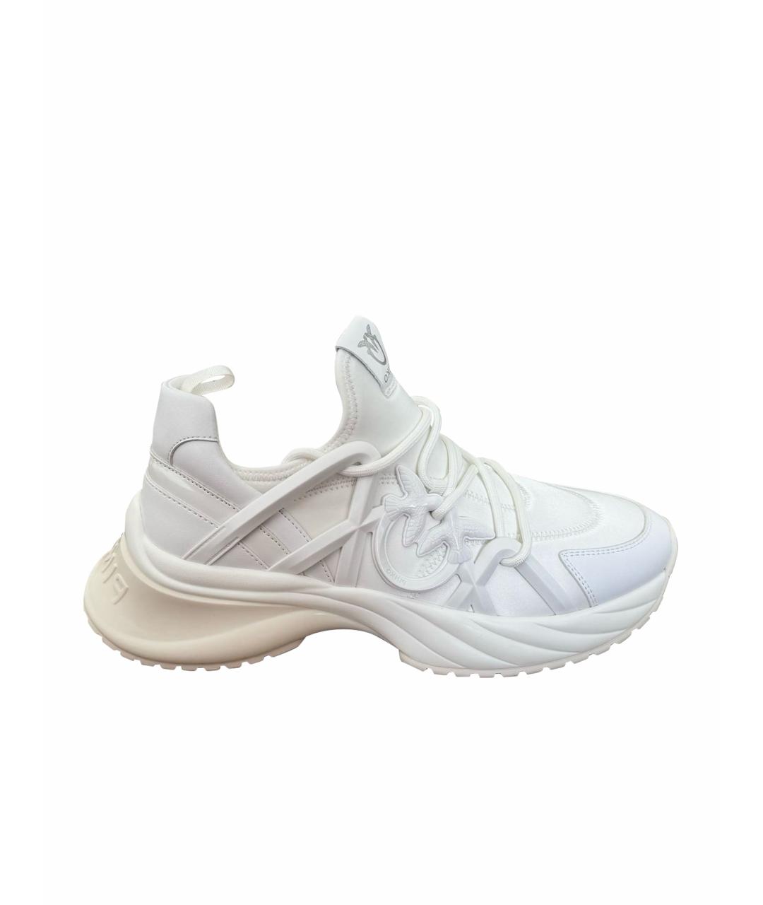 PINKO Белые кроссовки из искусственной кожи, фото 1