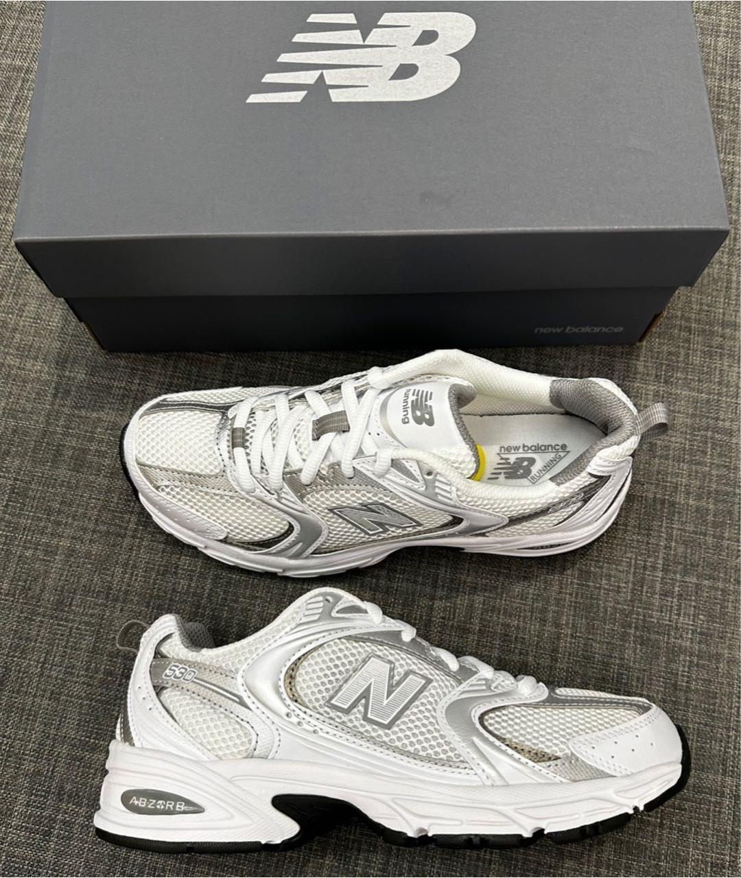 NEW BALANCE Серебряные текстильные кроссовки, фото 3