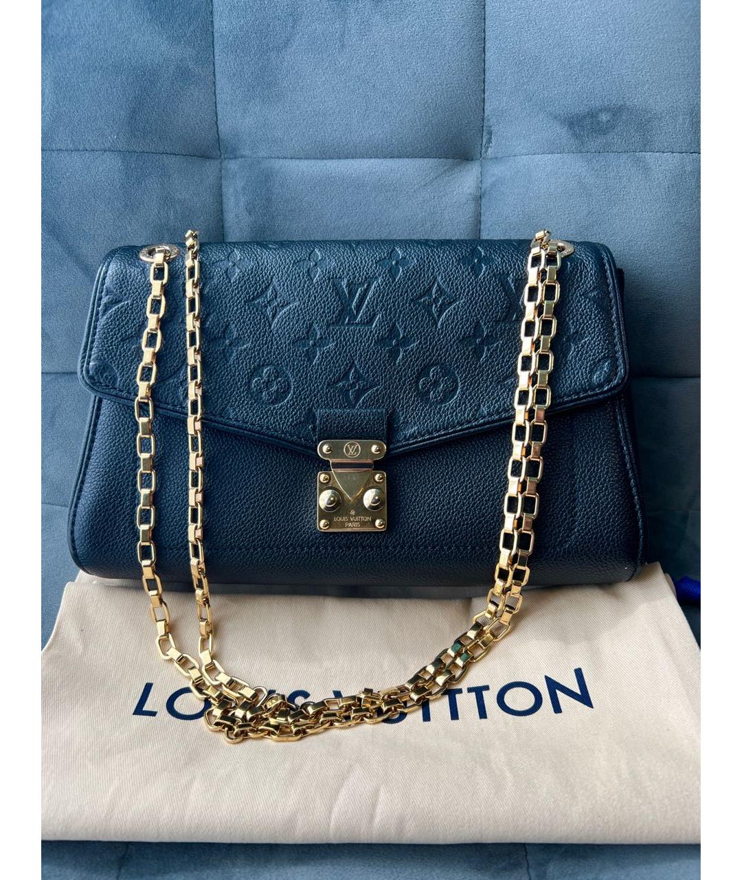 LOUIS VUITTON PRE-OWNED Черная кожаная сумка через плечо, фото 9