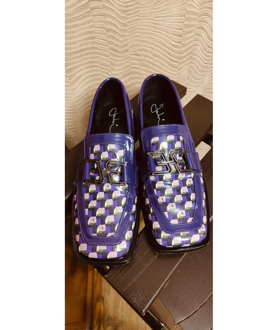 FABI Фиолетовые туфли из лакированной кожи, фото 5