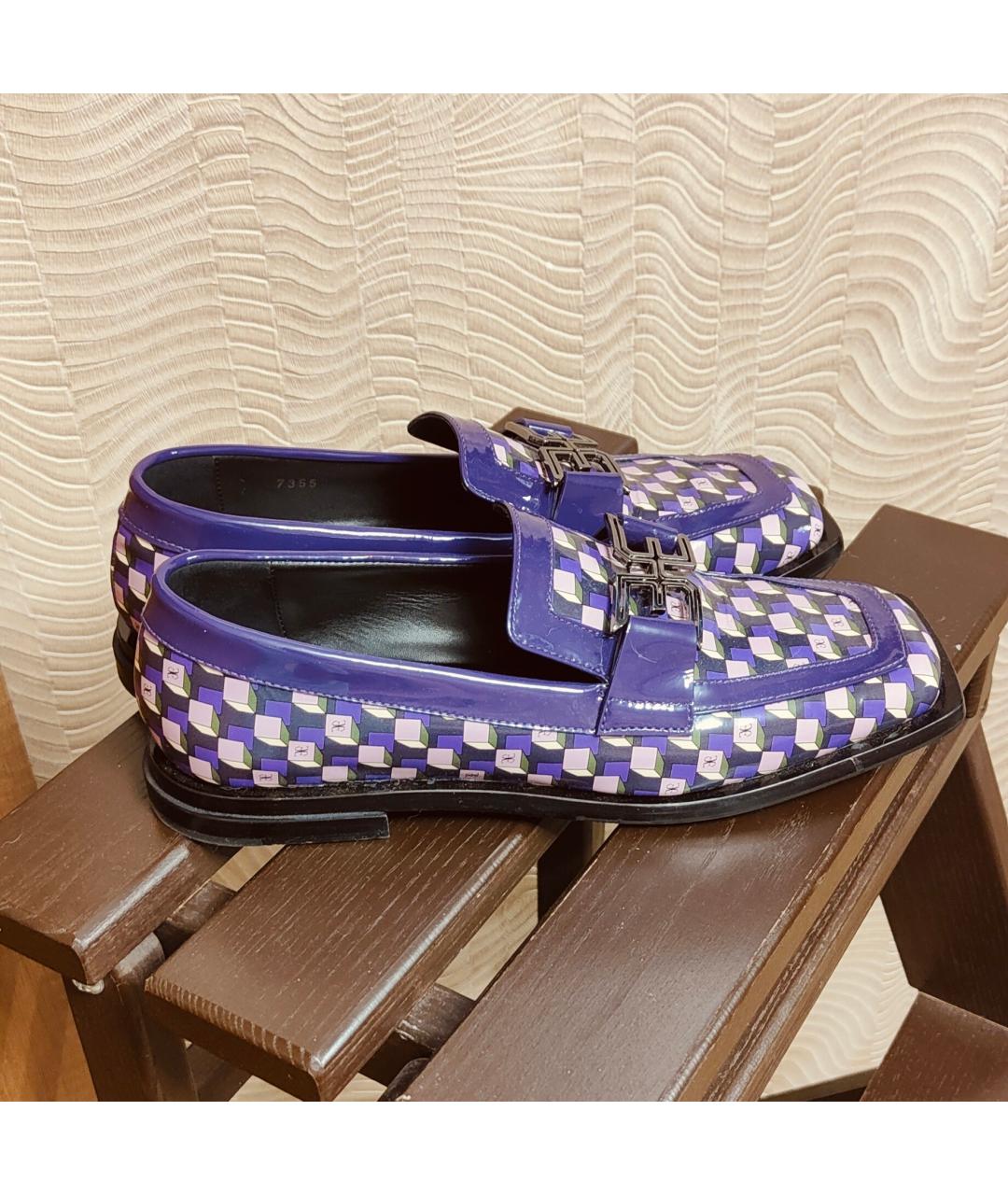 FABI Фиолетовые туфли из лакированной кожи, фото 8