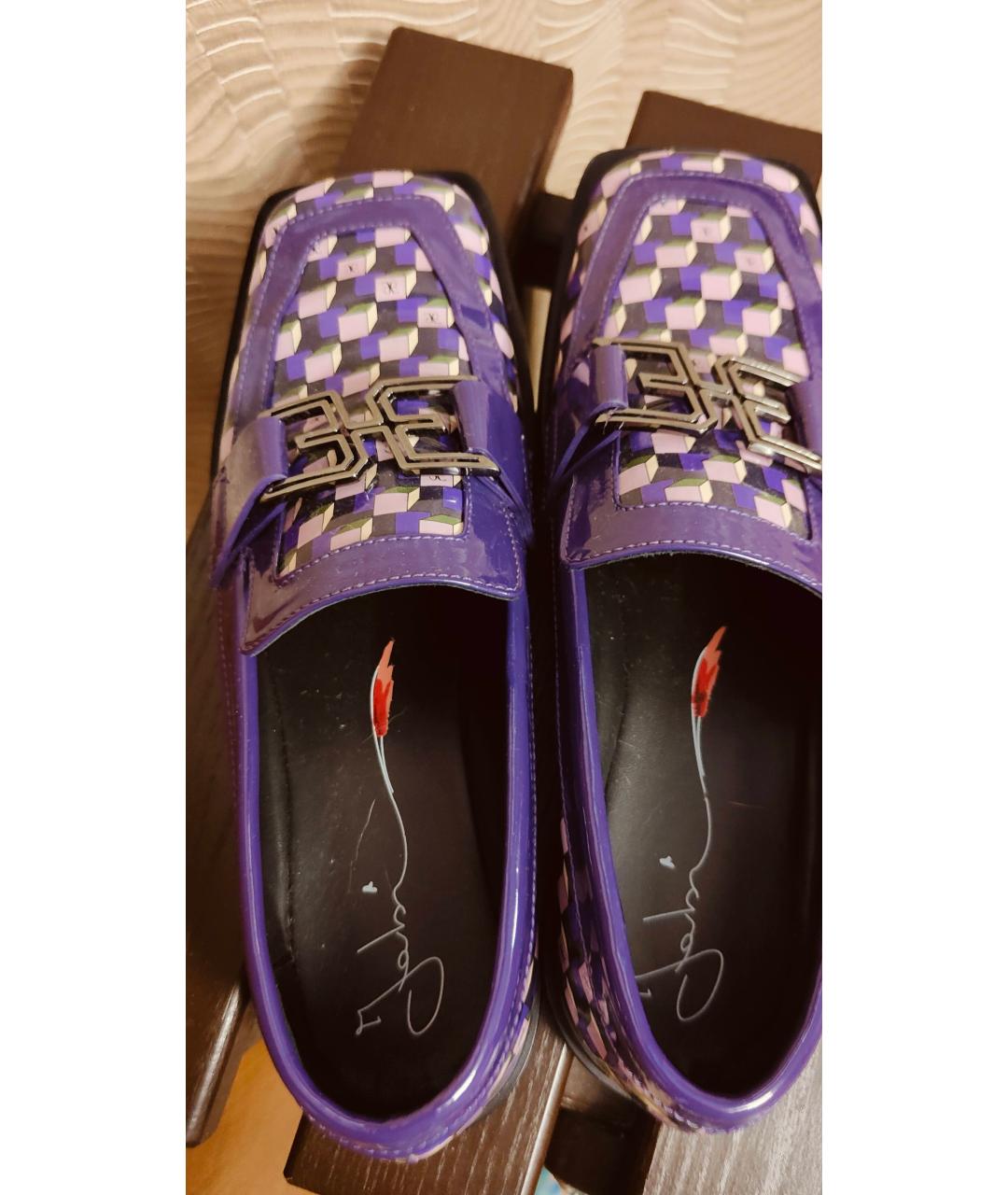 FABI Фиолетовые туфли из лакированной кожи, фото 2