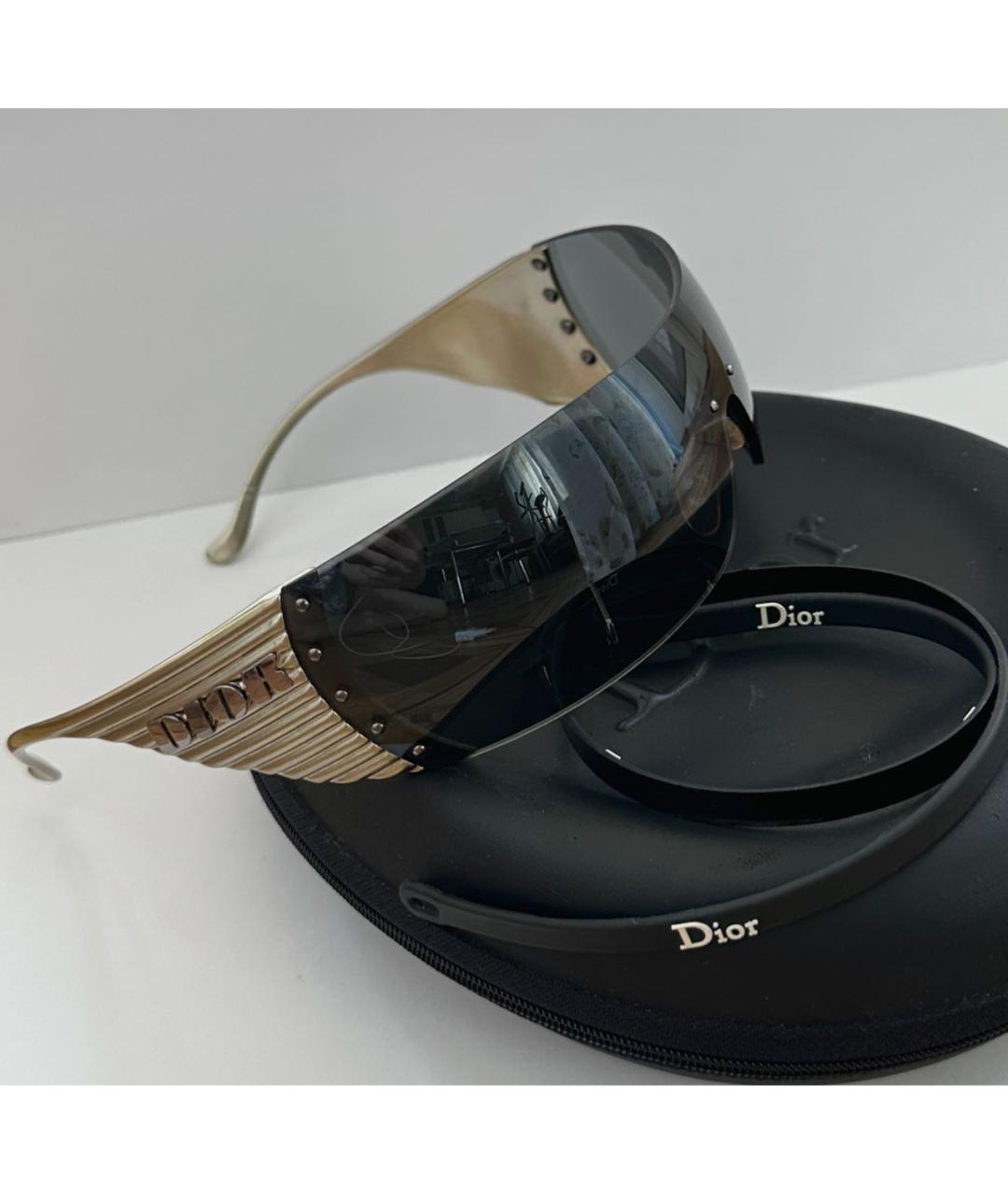 CHRISTIAN DIOR PRE-OWNED Серебряные пластиковые солнцезащитные очки, фото 4