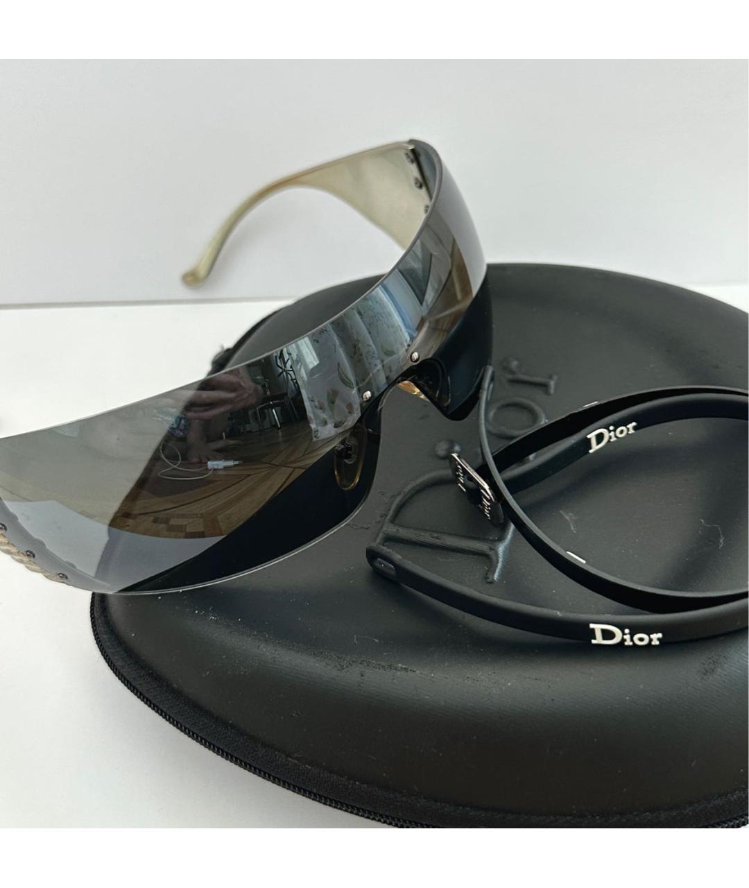 CHRISTIAN DIOR PRE-OWNED Серебряные пластиковые солнцезащитные очки, фото 3
