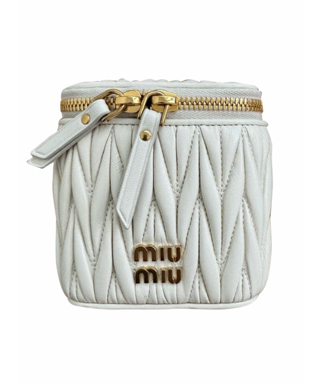 MIU MIU Белая кожаная сумка через плечо, фото 1