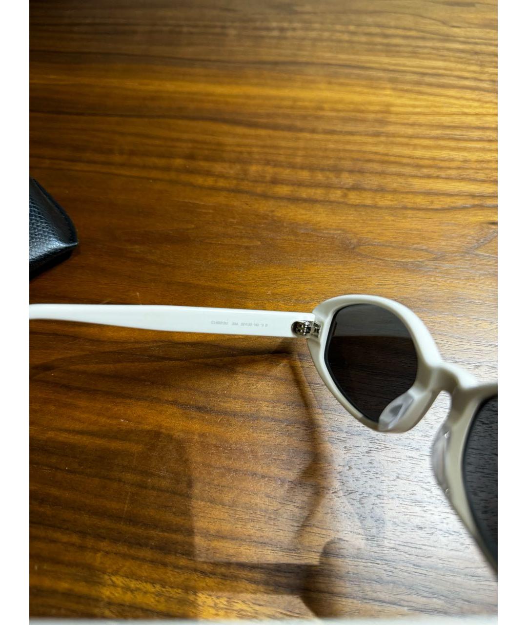 CELINE PRE-OWNED Белые солнцезащитные очки, фото 4