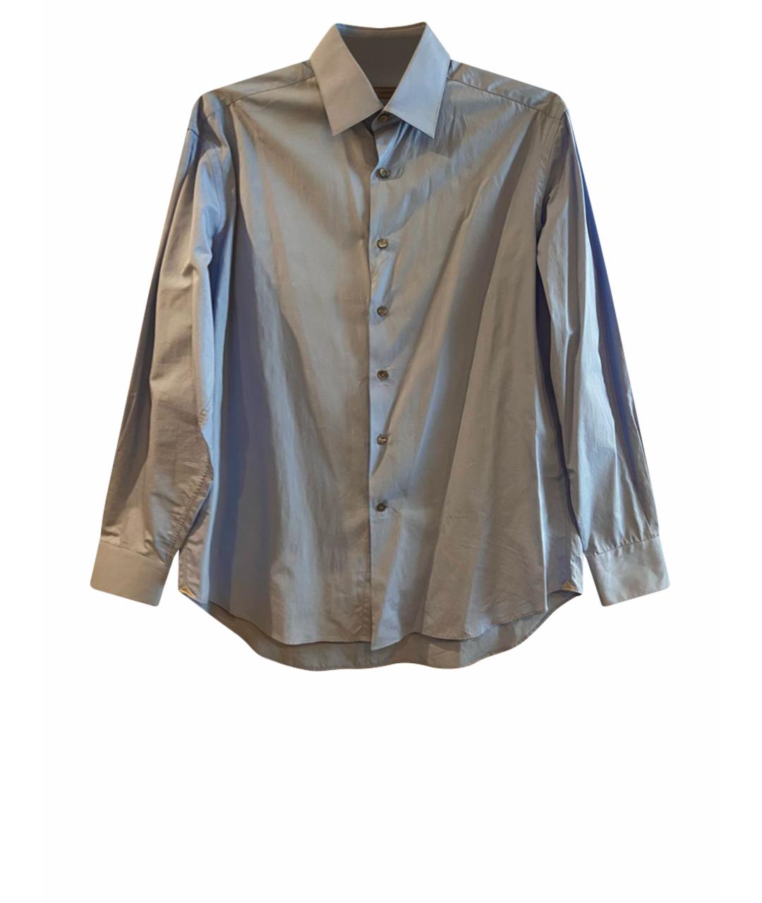 LANVIN Голубая хлопковая классическая рубашка, фото 1