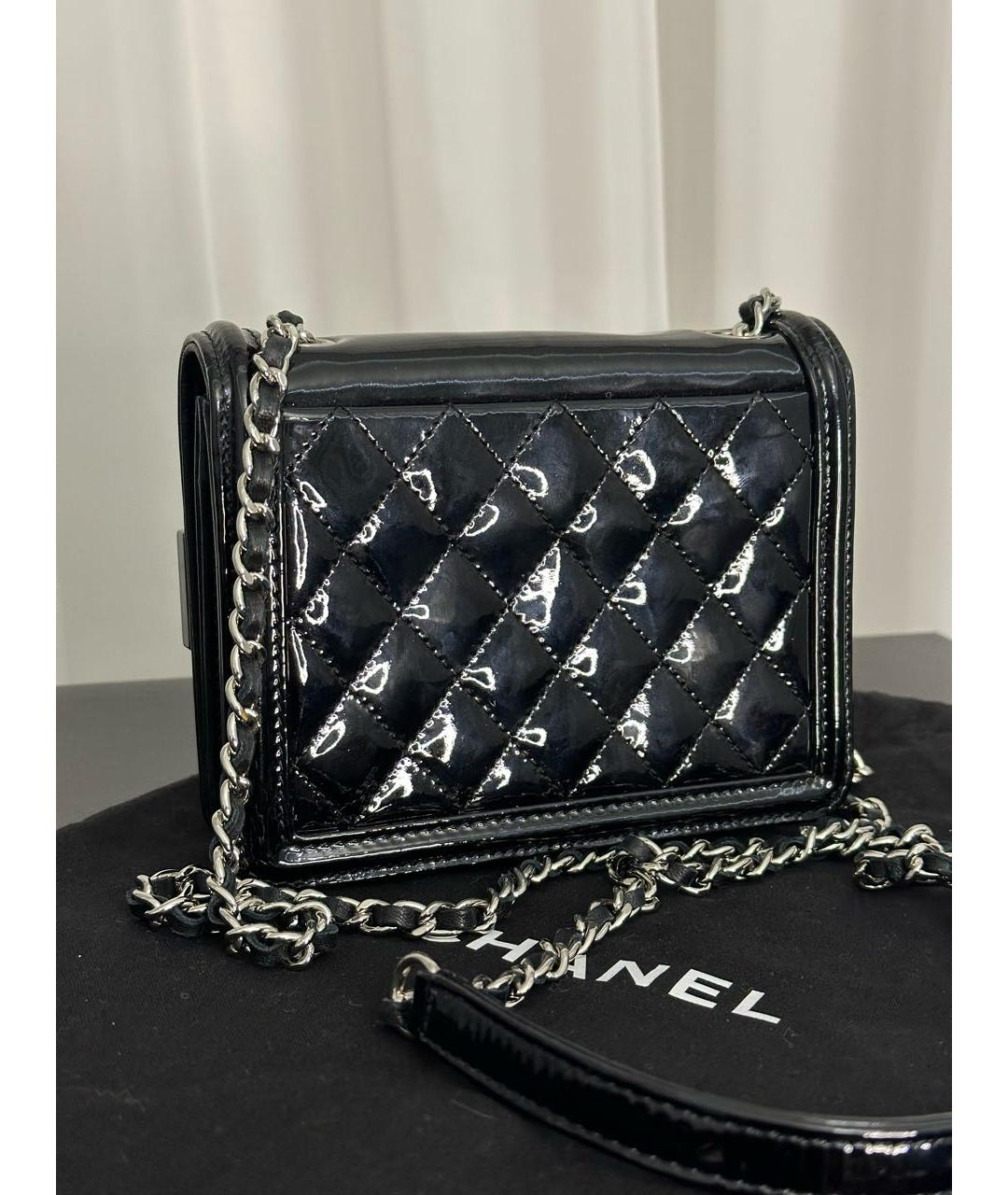 CHANEL PRE-OWNED Черная кожаная сумка через плечо, фото 2