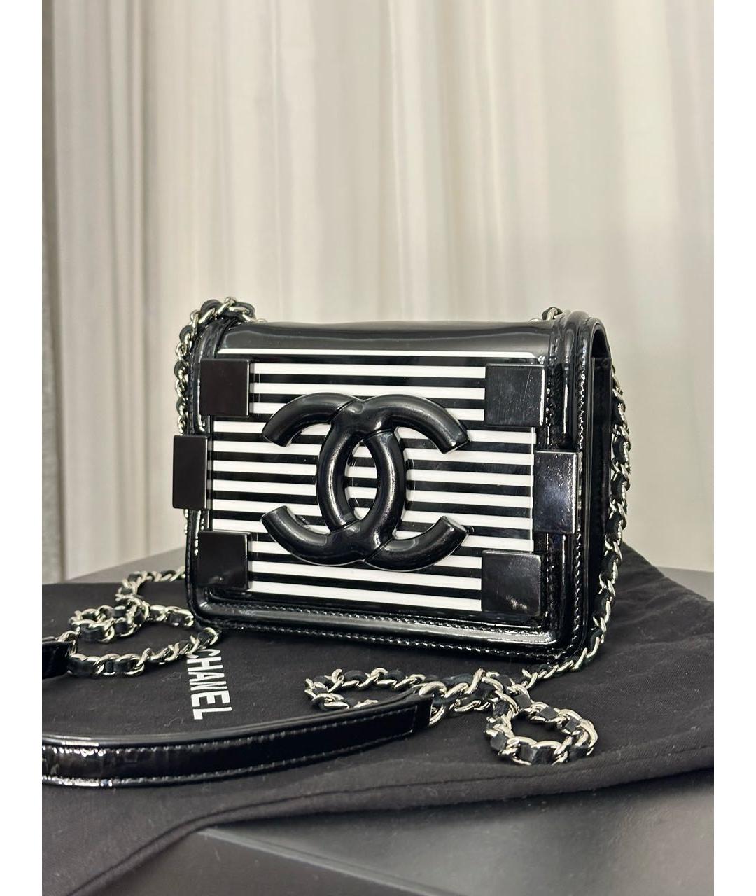 CHANEL PRE-OWNED Черная кожаная сумка через плечо, фото 9