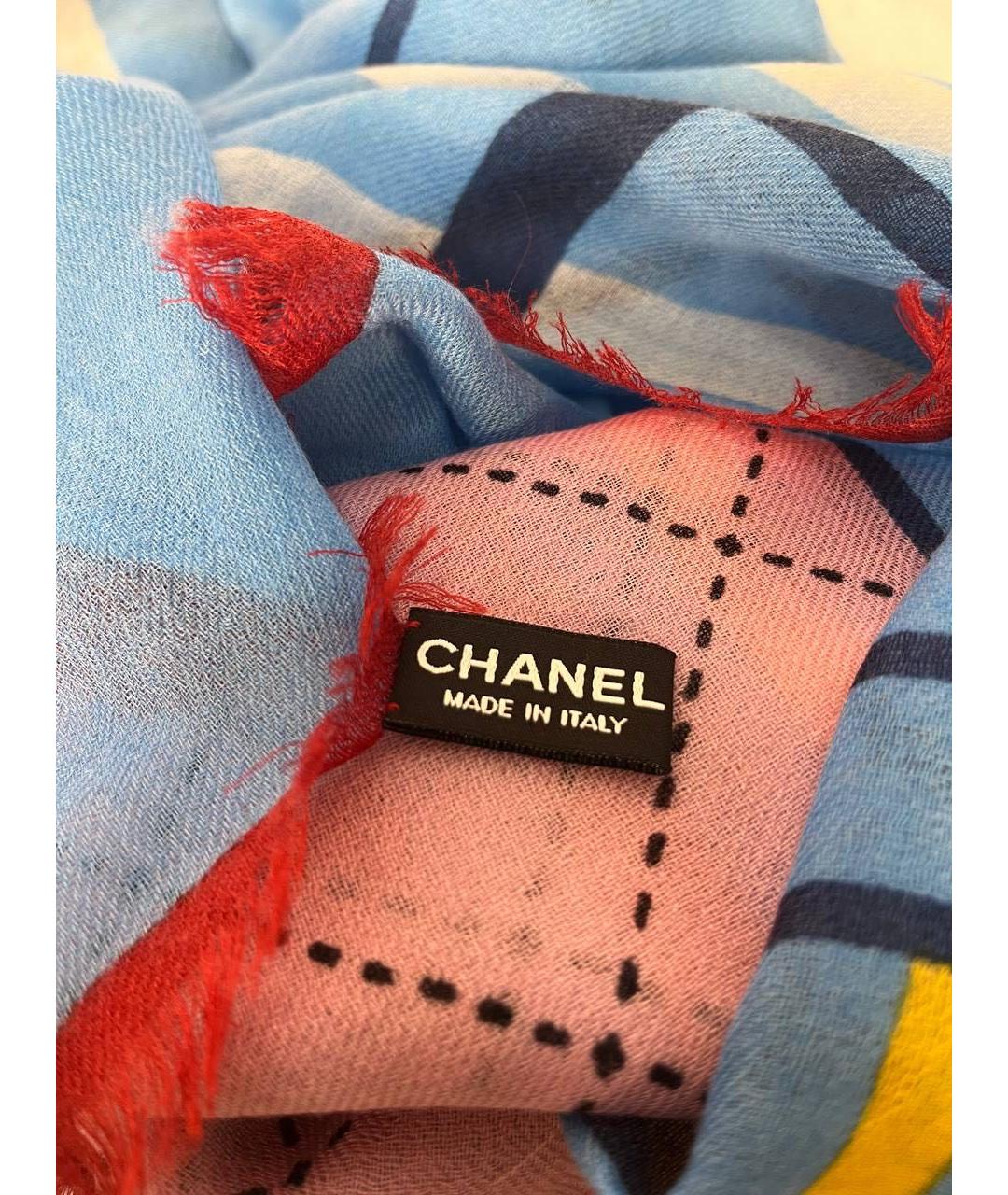 CHANEL PRE-OWNED Мульти кашемировый платок, фото 3