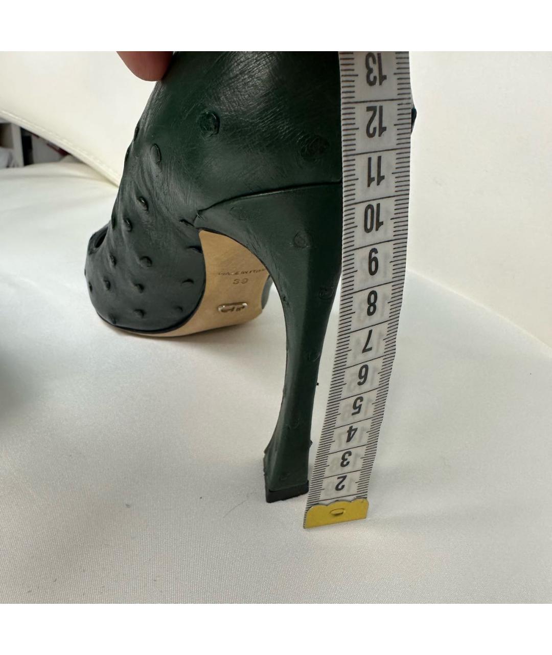 CHRISTIAN DIOR PRE-OWNED Зеленые туфли из экзотической кожи, фото 7