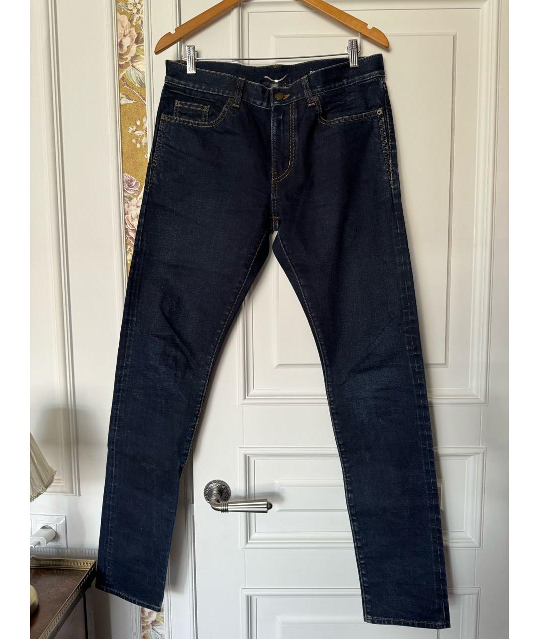 SAINT LAURENT Темно-синие хлопковые джинсы скинни, фото 7