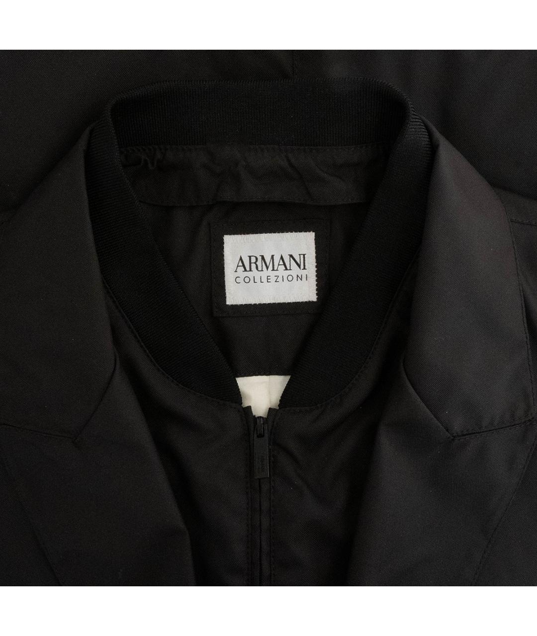 ARMANI COLLEZIONI Черная полиэстеровая куртка, фото 3