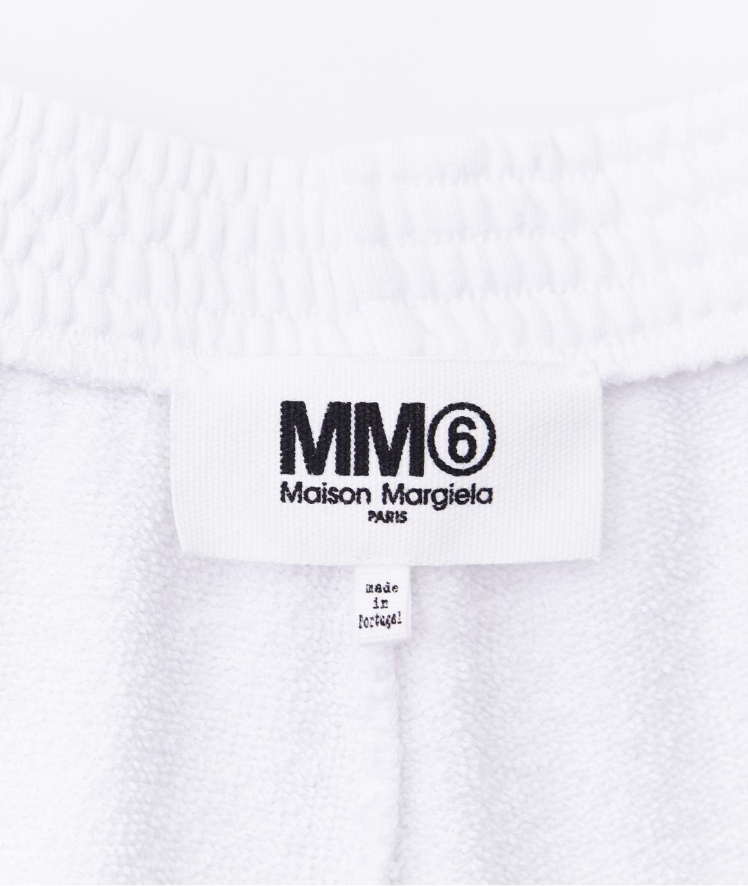 MM6 MAISON MARGIELA Белые хлопковые спортивные брюки и шорты, фото 5