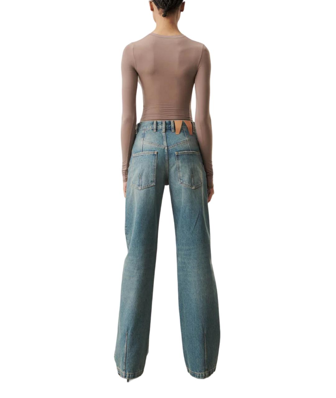 DARKPARK Синие хлопковые прямые джинсы, фото 2
