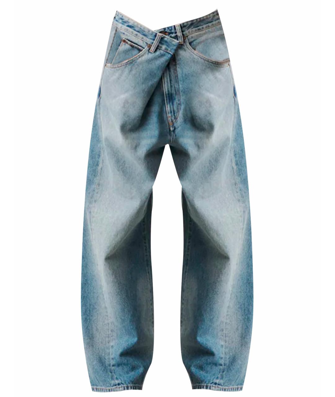 DARKPARK Синие хлопковые прямые джинсы, фото 1