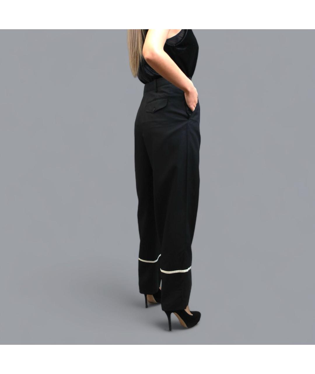 HERMES PRE-OWNED Черные шелковые прямые брюки, фото 8
