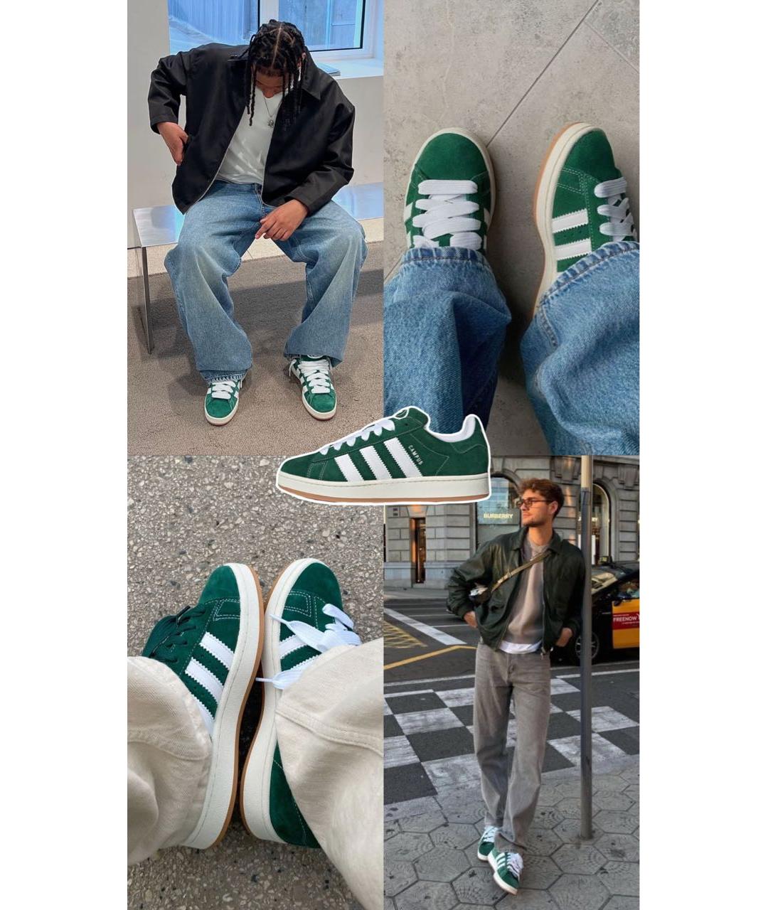 ADIDAS Зеленые замшевые кроссовки, фото 7