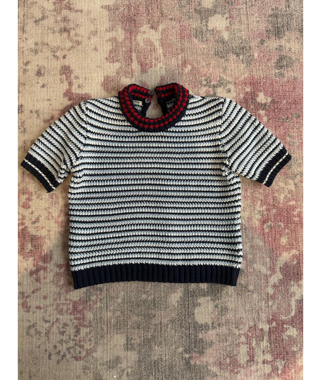 MIU MIU Голубой хлопковый джемпер / свитер, фото 6