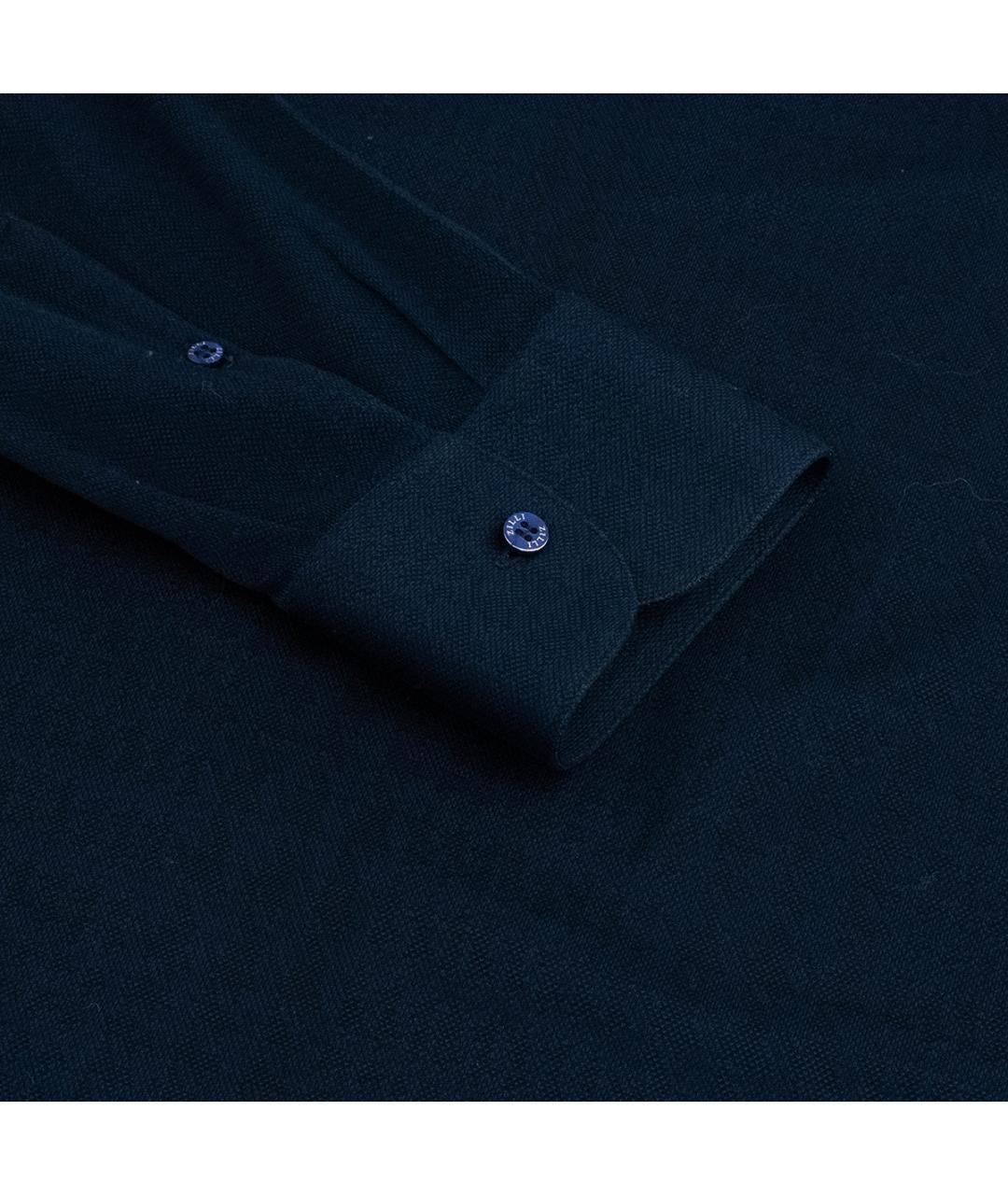 ZILLI Синяя хлопко-шелковая кэжуал рубашка, фото 5