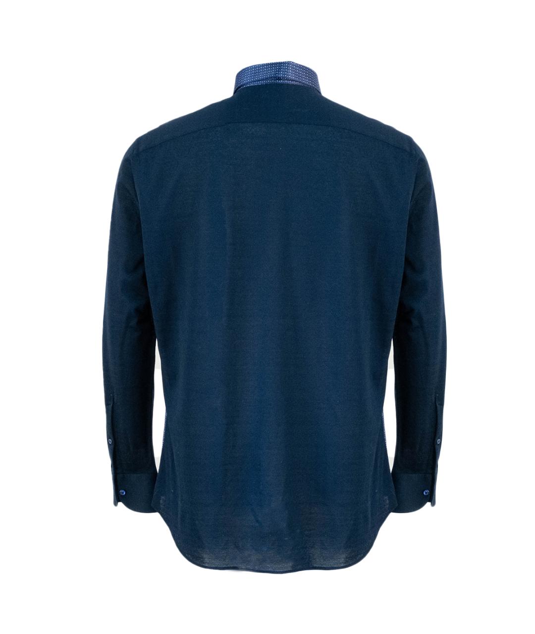 ZILLI Синяя хлопко-шелковая кэжуал рубашка, фото 2