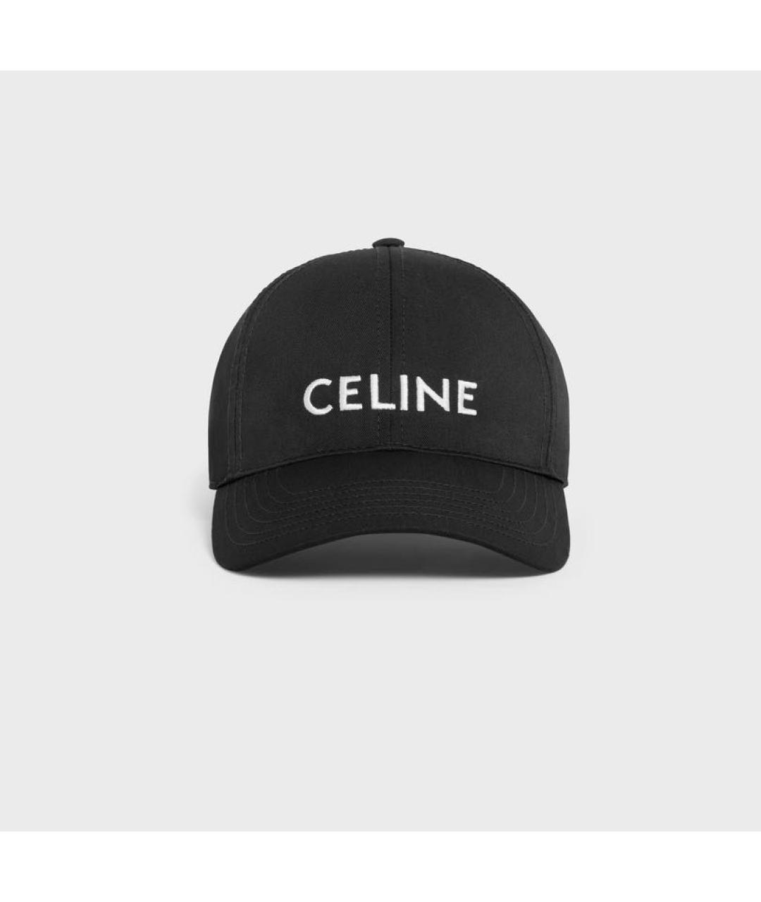 CELINE PRE-OWNED Черная хлопковая кепка, фото 2