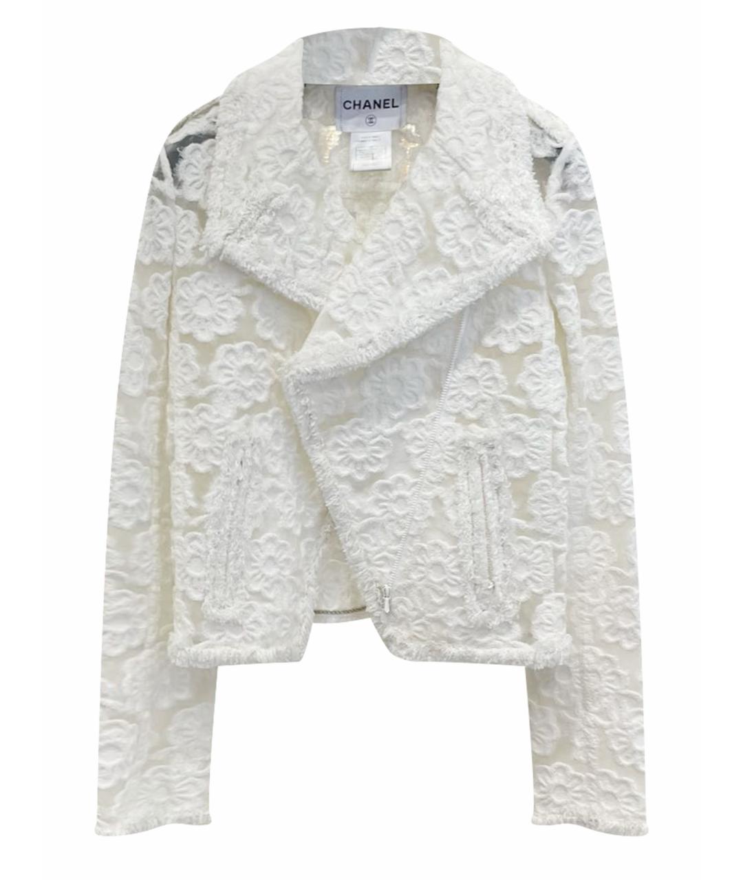 CHANEL PRE-OWNED Белая хлопковая куртка, фото 1