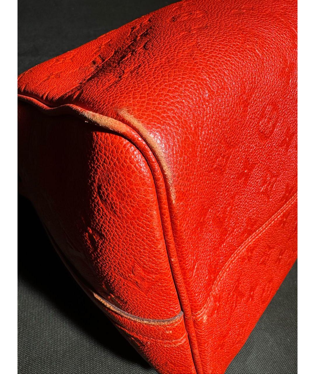 LOUIS VUITTON PRE-OWNED Красная кожаная дорожная/спортивная сумка, фото 5