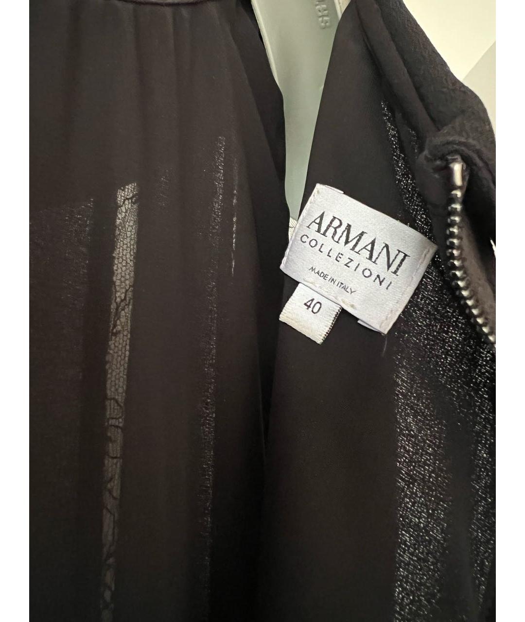 ARMANI COLLEZIONI Черное шерстяное коктейльное платье, фото 3